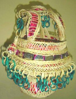 A traditional Kashmiri Kangri, an earthenware pot used for warmth.