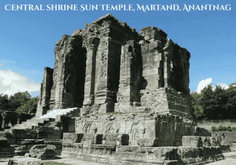 Martand Sun Temple in Anantnag built by Lalitaditya Muktapida showing ancient Kashmiri stone architecture