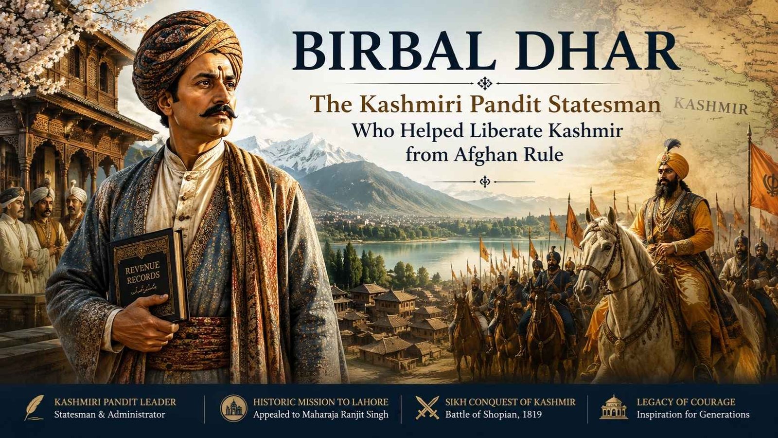 You are currently viewing Birbal Dhar: The Kashmiri Pandit Noble Who Opened the Door to Sikh Rule in Kashmir